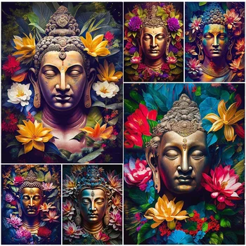 5D DİY Elmas Boyama Yenilikler Dini Buda Tam Elmas Mozaik Portre Nakış Mandala Taklidi Kilise Dekor Y666