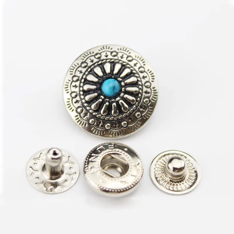 Metal Bakır Basın Çıtçıt Yapış Düğmeler Tırnak Perçin Boncuk Dekor Bağlantı Elemanları Dikiş Deri El Sanatları Giysi Çanta Konfeksiyon Aksesuarları