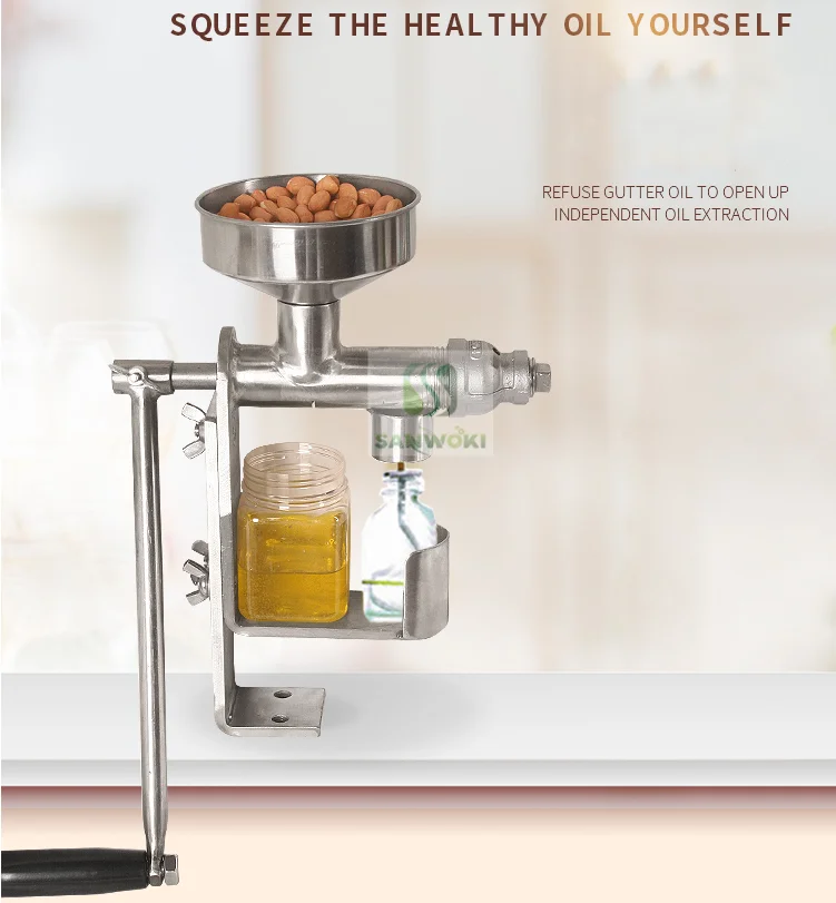 Manuel kolza tohumu çıkarma makinesi ceviz sıkma yağı makinesi susam presleme makinesi fındık yağ baskı makinesi yağ yapma makinesi