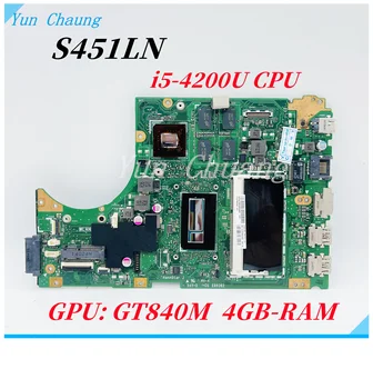 ASUS S451 S451L V451 V451L K451L S451LN S451LB Laptop anakart ı5 ı7 CPU GT840M GT740M GPU 4GB-RAM DDR3L Anakart