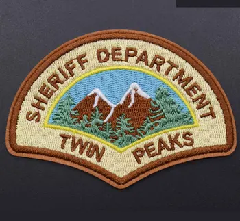 Yüksek Kaliteli Şerif Departmanı Twin Peaks Demir On İşlemeli Giysi Yamalar Giyim İçin Çıkartmalar Konfeksiyon Toptan