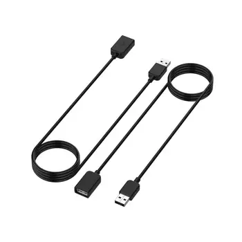 USB şarj Kablosu İçin Huawei band 4 / Huawei onur band 5i / POLAR M200 akıllı bileklik USB uzatma kablosu Siyah 100cm