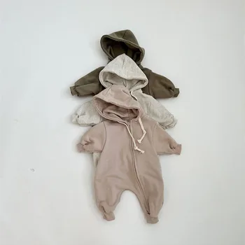 bebek bahar giysileri 2023 kapşonlu erkek Bebek giysileri bebek kız giysileri fermuar kazak yenidoğan tulum bebek romper ürünleri