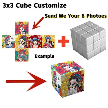 ADEDI 1 adet Özel 3x3 Magico Cubo Kişiselleştirilmiş Sihirli Küp 3x3x3 Fotoğraf Logo Reklam 3by3 кубикичолов Çerçeve Bulmacalar Oyuncaklar