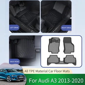Araba Su Geçirmez kaymaz Paspaslar Tam Surround Koruyucu Astar Ayak Pedleri Halı Audi A3 MK3 8V Sportback 2013~2020 2019