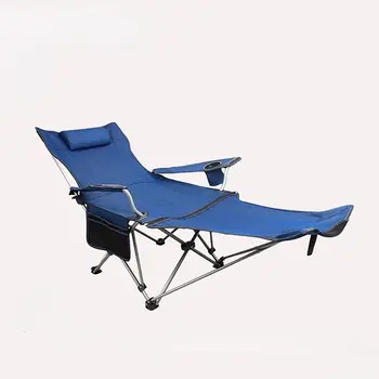 Açık Katlanır Sandalye Taşınabilir Ayarlanabilir Recliner 2in1 Çıkarılabilir Footrest ile Kamp Katlanır Sandalye Ultra Hafif yeni