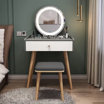 Modern Minimalist İskandinav Yatak Odası Mini Tuvalet Masası Tuvalet Masası Modern Bağımsız Mobilya Dresser Çekmeceli Makyaj Masası