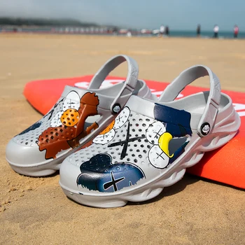 Yaz Takunya Erkekler için Klasik erkek Sandalet Nefes Spor Açık plaj sandaletleri Erkekler Yumuşak Eva Terlik Sandalias Ayakkabı 45