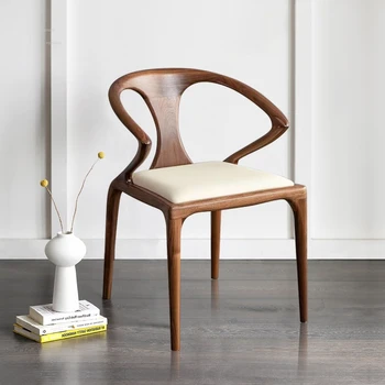İskandinav katı ahşap yemek sandalyeleri mutfak mobilyası Modern Minimalist Arkalığı yemek Sandalyesi Tasarımcı Boş Sandalye Oturma Odası için