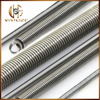 2 adet Uzun paslanmaz çelik gergi yayı uzatma yayı satış için, 1.0 mm tel çapı x (6-12) mm çap x 300mm uzunluk