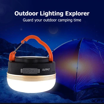 USB açık el feneri Tip-C Şarj LED Mini Meşaleler Güç bankası 300LM 3 Modları sıcak ışık 1200mAh pil yürüyüş balıkçılık için