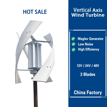 Dikey Rüzgar rüzgar türbini jeneratör Hibrid Denetleyicisi İle şebekeden bağımsız Sistemi İnvertör 3KW 5kw Ev İçin Ücretsiz Enerji Fırıldak
