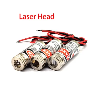 5 Mw 650nm Lazer Kafası Kırmızı Çapraz / Çizgi / Nokta Lazer Modülü Başkanı Cam Lens Odaklanabilir Endüstriyel Sınıf