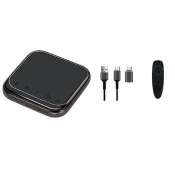 Carplay Mini Aı Kutusu Mini Android Kablosuz Otomatik GPS Dahili WiFi 4G LTE Akıllı Araba multimedya adaptörü Uzaktan Kumanda ile