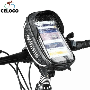 4.7-6.5 in Bisiklet Telefonu Çanta Su Geçirmez MTB Yol Bisikleti Üst Tüp Gidon Çantası Cep telefon tutucu Kılıfı Pannier Bisiklet İçin