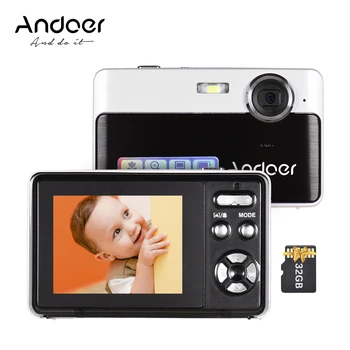 Andoer dijital kamera 4K Video Kamera 48MP 16X Dijital Zoom Anti-shake 32GB Kart ile noel hediyesi Çocuklar Gençler için Arkadaşlar