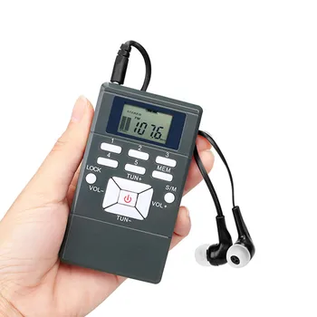 Radyo İstasyonu FM Yayın Ekipmanları Dijital Mini Küçük Cep stereo kulaklıklar Tasarım AM FM Taşınabilir Radyo