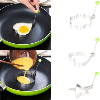 Paslanmaz Çelik Gözleme Kalıp Omlet Kalıp Kızarmış Yumurta Halka Hızlı Prototipleme Bento Şekillendirici Mutfak Gadget Çiçek 8 2 8 2cm