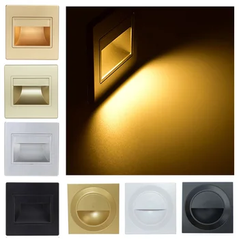 Gömme LED Adım ve merdiven duvar ışığı 100-240V 1.5 W 3000K/6000K Modern Ev Güverte / Kapı Yan / Koridor / Kapı / Geçit Ayak
