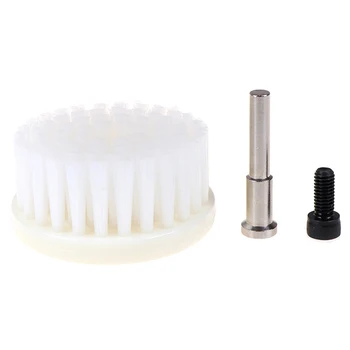 Yüksek Kaliteli Yumuşak Matkap Powered Fırça Fırça Kafası Beyaz + Metal 60mm Çap Nanotel + Plastik Yüzey Temizleme