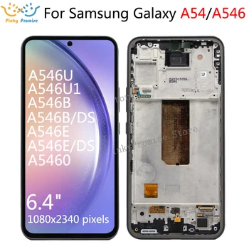 Orijinal Süper AMOLED Samsung Galaxy A54 5G A546B LCD ekran dokunmatik ekranlı sayısallaştırıcı grup Samsung A546E A546U LCD