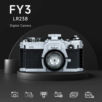 Klasik Yaratıcı Fikirler Yapı Taşları Retro Kamera Modeli Mini Tuğla FY3 Kamera Tuğla Modu İnşaat Kitleri Çocuklar için Hediye