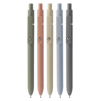 5 Adet Jel Kalemler Çabuk Kuruyan Mürekkep Kalem İnce Ucu, Geri Çekilebilir Top Haddeleme Jel Kalem, Siyah Mürekkep, Pürüzsüz Yazı