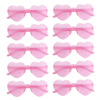 Aşk Şekilli Güneş Gözlüğü plaj gözlükleri kadın Moda İnternet Ünlü Şeffaf Lens deniz gözlüğü