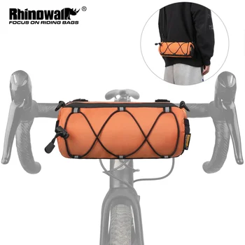 Rhinowalk Bisiklet Ön Gidon Sepet Çanta 2.4 L Yüksek Görünürlük Yansıtıcı veya Diğer Renkler Aksesuarları Banliyö askılı çanta