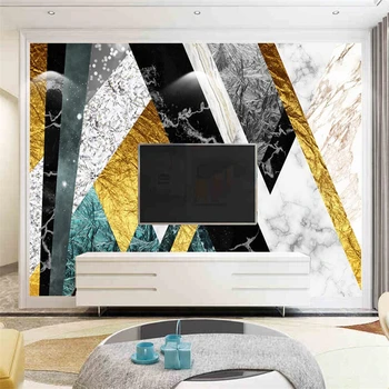 beibehang Özel Modern Basit Soyut Geometrik Mermer TV Kanepe Arka Plan Duvar Kağıdı Duvar Kağıdı Ev Dekor odası dekor