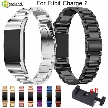 Lüks Paslanmaz Çelik saat kayışı Fitbit Şarj 2 için yedek bant Bilezik Fitbit Charge2 bileklik akıllı takip cihazı askısı