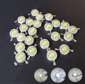 10-100 Adet LED COB Lamba Çip 1W 3W 3.2-3.6 V Giriş 100-220LM Mini LED Ampul Diyot SMD DIY LED Projektör Spot Downlight