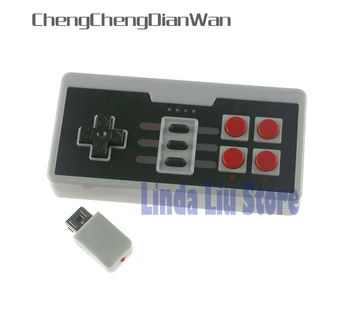 ChengChengDianWan Kablosuz Tak ve Çalıştır Oyun Denetleyicisi ile NES için 4 Düğmeli Denetleyici kablosuz Alıcı İle
