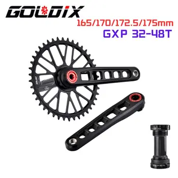 GOLDIX 0mm Ofset CNC GXP Aynakol Ultralight Yol Bisikleti Aynakol Dar Geniş 165/170/172. 5 / 175mm Uzunluk Bisiklet Krank Bisiklet