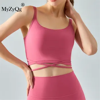 MyZyQg Kadınlar Yoga Sutyen Spor Iç Çamaşırı Kadın Sabit Göğüs Pedi Içi Boş Bandaj Spor Yelek Toplamak Yardımcısı Meme Sıkı Tank Top