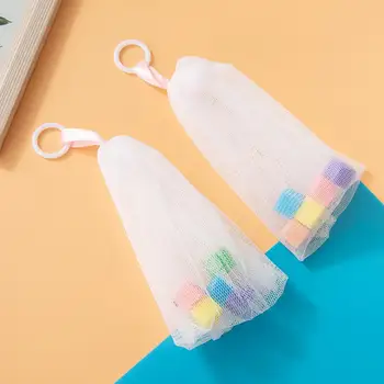 5 Adet Temizleyici Sabun file çanta Banyo Yıkama Araçları Vücut Temizleme Net Sabun Köpük Net Kabarcık Yardımcı Örgü Yıkama Yüz