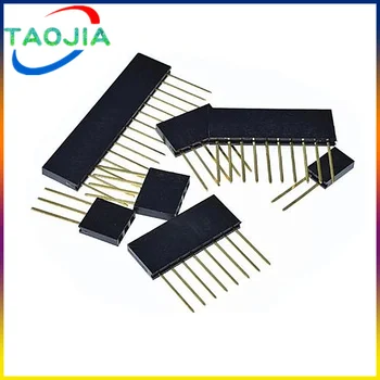 10 Adet 2/3/4/6/8/10/15 Pin 2.54 mm İstiflenebilir Uzun Bacaklar Dişi Başlık Arduino Shield İçin