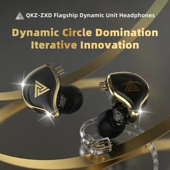 QKZ ZXD Kablolu En Iyi HiFi Kulak Kulaklık Dinamik Sürücü Spor Gürültü Iptal Monitörler mikrofonlu kulaklık Ayrılabilir Ses Kablosu