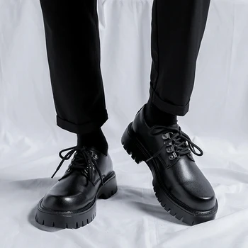 Marka Oxford deri ayakkabı Erkekler Resmi siyah elbise Ayakkabı Erkek Moda parti ayakkabıları Erkekler için 2023 Zapatos De Vestir De Los Hombres