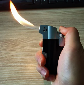 Metal Alaşım Üçü bir arada boru özel Çakmak Sigara aksesuarları eğik yangın puro çakmağı GAZ şişme retro Çok Fonksiyonlu