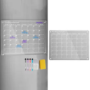 Kuru Silme Kurulu Yazma Buzdolabı Memo işaretleme kalemi Manyetik İşaretleyici Haftalık Program Şeffaf Takvim buzdolabı mıknatısı