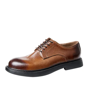 Hakiki Deri Yetişkin yüksek Kaliteli günlük erkek ayakkabısı Lüks İtalyan Tarzı Büyük Boy İngiltere erkek resmi ayakkabı Rahat Konfor Ayakkabı