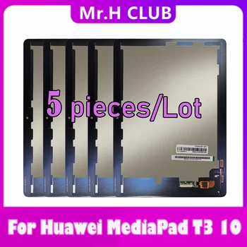 5 Adet T3 LCD Huawei Mediapad T3 10 AGS-L03 AGS-L09 AGS-W09 LCD ekran dokunmatik ekranlı sayısallaştırıcı grup Değiştirin + Çerçeve