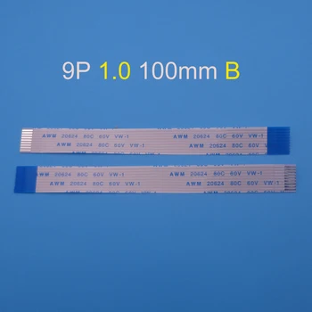 1 adet 9pin FFC FPC düz esnek kablo 1.0 mm pitch 9 pin B tipi Uzunluk 100mm Şerit Flex Kablo AWM 20624 80C 60 V VW-1