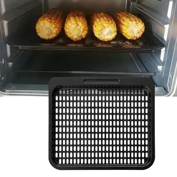 Pişirme tepsisi Ev Gereçleri Dayanıklı Çıkarılabilir örgü Raf Karbon Çelik Hava Fritöz Mutfak Siyah Aşınmaya Dayanıklı Yedek parça Fırın