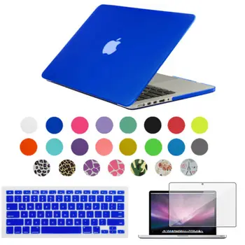 3in1 Mat Kılıf Apple macbook Hava Pro Retina 11 12 13 15 laptop macbook çantası 13.3 inç + Klavye + ekran koruyucu