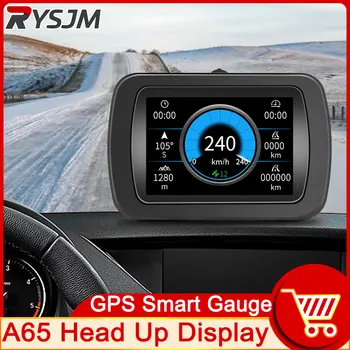 HD M85 Head Up Ekran GPS HUD Rulo Açısı Pitch Açısı Off-road Araba Metre HUD Aşırı Hız Alarmı Kilometre Kilometre Dijital Ölçer