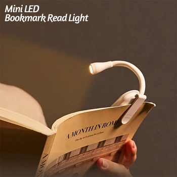 Mini LED Kitap Okuma Lambası USB Şarj Edilebilir Göz Koruması Clip-On İmi Okuma Lambası Seyahat İçin Gece Lambası Yatak Odası Okuma