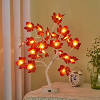 Pil / USB kumandalı Ağaç Lambası 36 / 108Leds Peri Sparkly Ruhu Masa Lambası Mini Ağaç sıcak ışık inci Yıldızlı Gece Lambası Odası