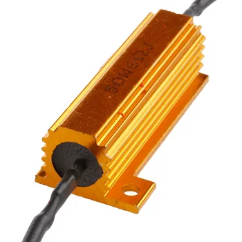 2 Adet LED Ampul Direnç 50W Canbus Hata Canceller Kablo Demeti Adaptörü Araba Sis lamba ışığı